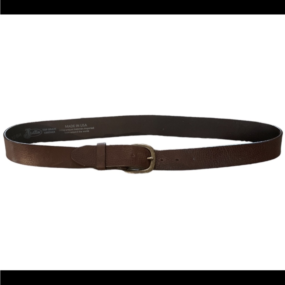 Brown leather belt size 34